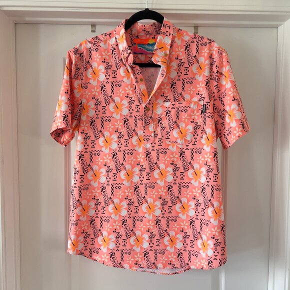 Chubbies Pink Hawaiian Floral Shirt - Size Medium - Picture 1 of 4